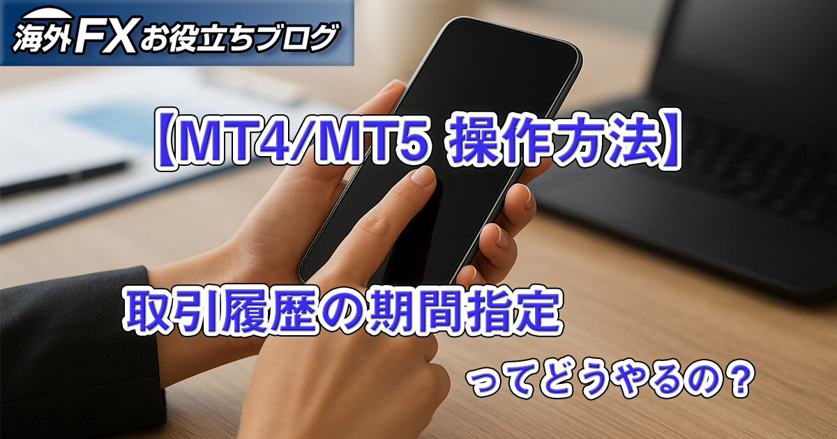 MT4/MT5｜取引履歴の期間指定ってどうやるの？
