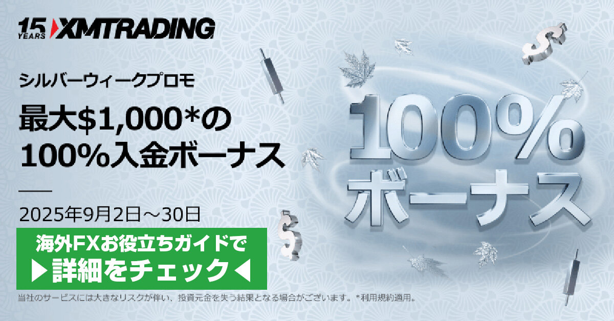 XMTrading15周年記念！｜シルバーウィーク100％入金ボーナスプロモーション2025