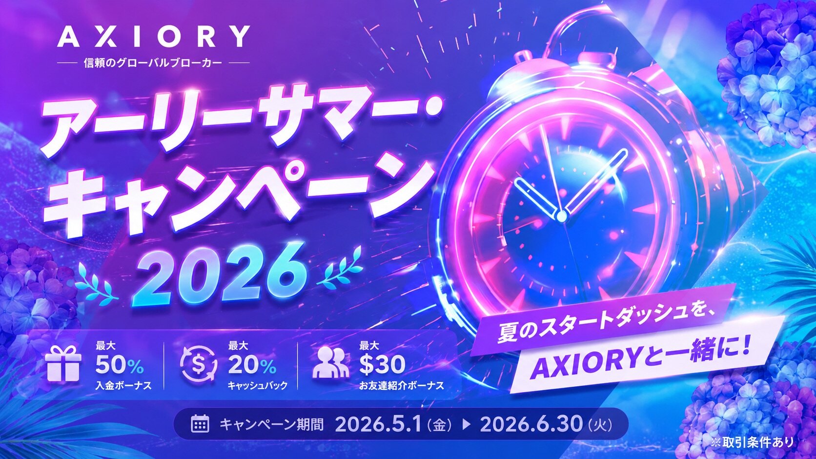 【AXIORY】アーリーサマー・キャンペーン2026