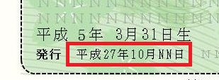 マイナンバー通知カードの発行日