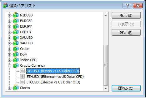 Tradeview仮想通貨CFD