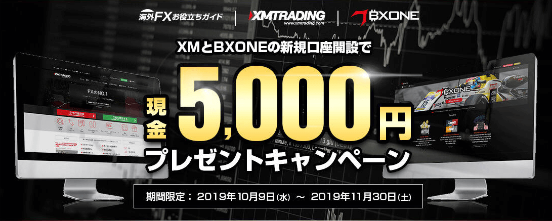 XM新規口座開設5000円プレゼント