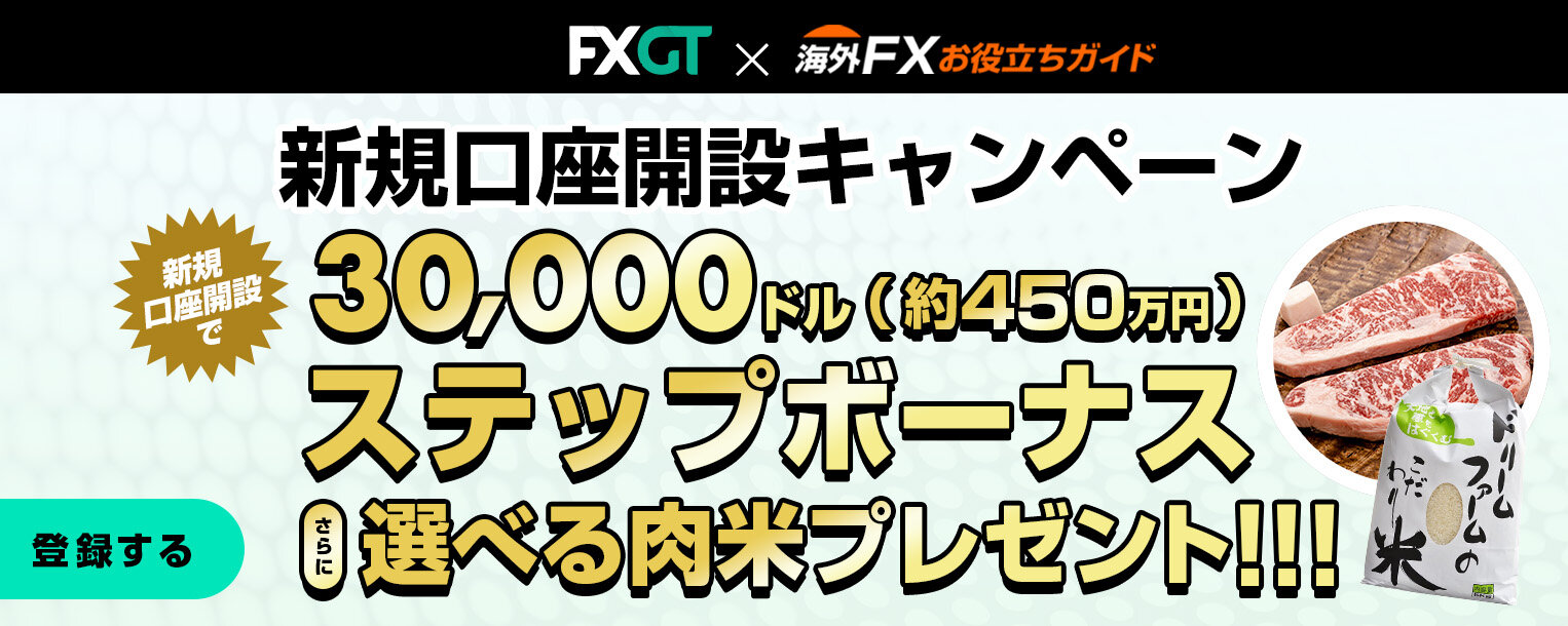 FXGT サイト限定新規口座開設ボーナスキャンペーン
