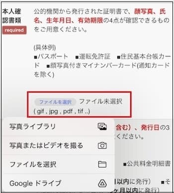 BigBoss本人確認書類