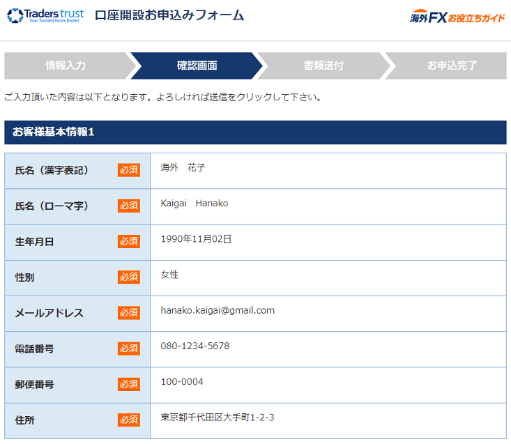 TradersTrust 口座開設サポート10