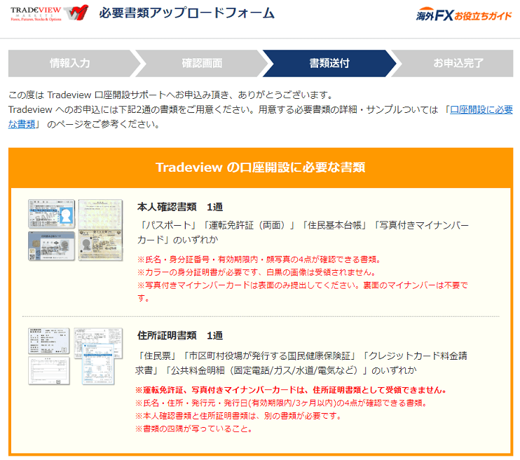 Tradeview 口座開設サポート15