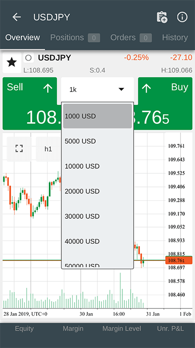 cTrader Android 成行注文方法03