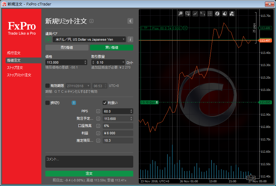 cTrader IFD注文の仕方 03